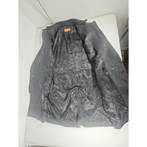 Enzo Tovare PeaCoat Mens Kamran Zippered Peacoat Gray Wool Blend Italy XXL - Picture 6 of 10